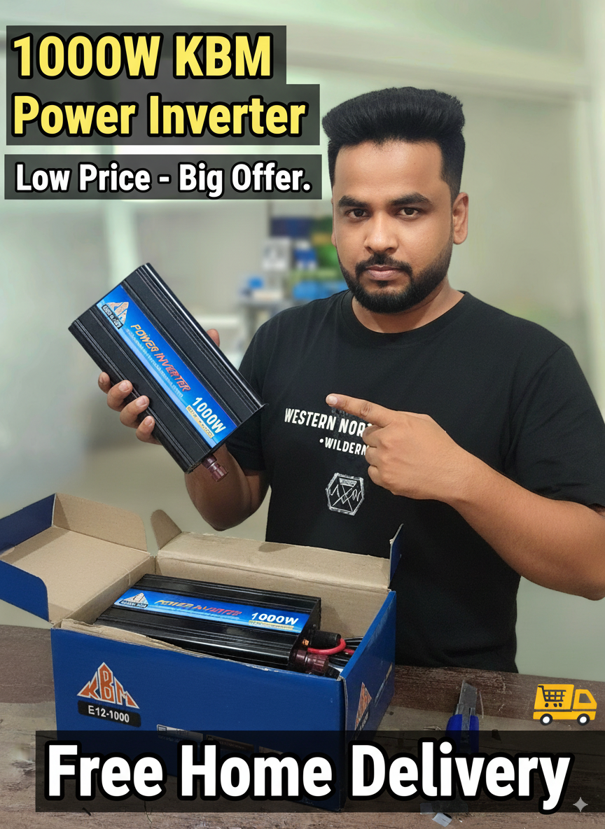 1000W POWER INVERTER 13456 1000W INVERTER / 12V DC To 220V AC Output Power Supply Inverter With 2Pcs Battery Cables Clips - Image 9