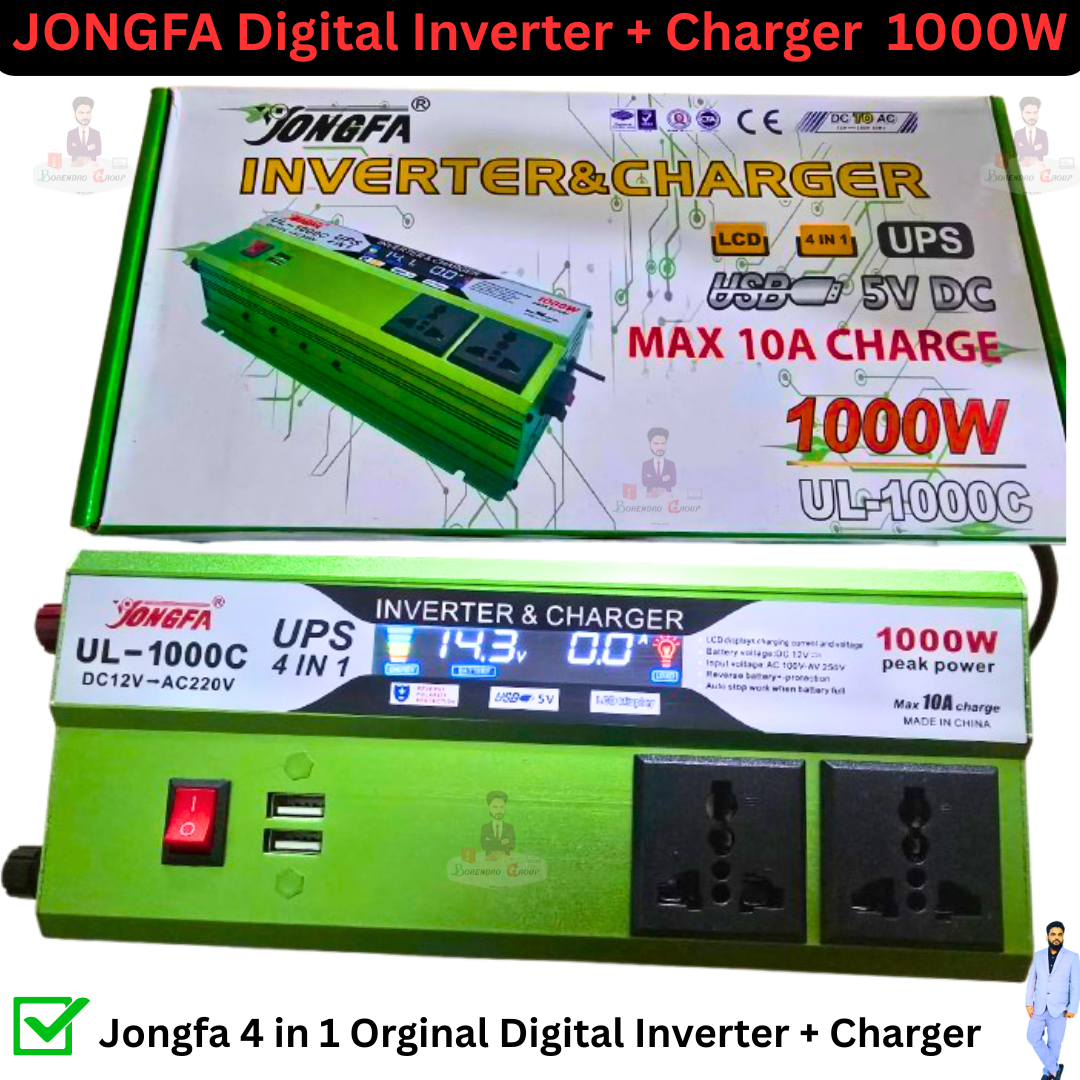 JONGFA Inverter + Charger 1000w (2) Jongfa 1000W Digital Inverter + Battery Charger